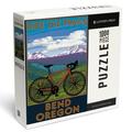 Lantern Press 1000 Piece Jigsaw Puzzle Bend Oregon Mountain Bike Scene