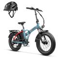 Hipeak 750W Folding Electric Bike for Adults 48V 15Ah Ebike 20 x 4.0 Fat Tire Electric Bike for Adults 25MPH Front Suspension