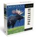 Lantern Press 1000 Piece Jigsaw Puzzle Montana Big Sky Country Moose in Moonlight