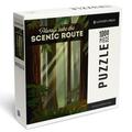Lantern Press 1000 Piece Jigsaw Puzzle Always Take the Scenic Route Forest Geometric Lithograph