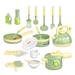 19-piece Kitchenware Sets Simulation Kitchen Tableware Kitchenware Sets Children Play House Toys Play House Kitchen Toys for Boys and Girls Baby