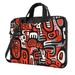 ZNDUO Red Abstract Monster Art Pattern Laptop Bag 13 inch Business Casual Durable Laptop Backpack