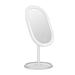 TOYMYTOY 180 Rotating Touch Screen LED Makeup Mirror Adjustable Cosmetic Mirror for Desktop Countertop Bathroom Bedroom Travel(White)