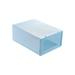 Clear Plastic Shoe Boxes Stackable Floding DIY Shoe Drawers Storage Container Organizers L Blue