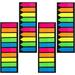 Neon Signs Color Books 4Pcs Page Markers Sticky Tabs Transparent Sticky Flag Tabs Memo Pads Note for Bookmarks Self- Adhesive Note Pads File Tabs Accessory Notebook Tabs Plastic Folders