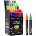 ArtBeek 30 Colors Chalk Markers Non-Toxic Dry Erase Chalk Markers Reversible Tips