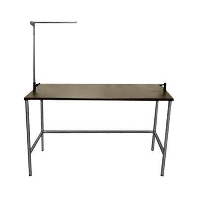 Groomer's Best GB60SST-T 24" x 60" x 54" Tan Stainless Steel Stationary Grooming Table with Arm