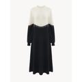 CHLOÉ Balloon-sleeve long dress Black Size M 71% Wool, 29% Cashmere