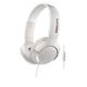 Philips BASS+ Wired Headphones with Mic - White