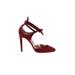Gianvito Rossi Heels: Pumps Stiletto Cocktail Party Burgundy Solid Shoes - Women's Size 39.5 - Closed Toe