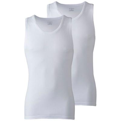 Unterhemd JOCKEY "Modern Classic", Herren, Gr. L, N-Gr, weiß, Feinripp, Obermaterial: 95% Baumwolle, 5% Elasthan, unifarben, basic, figurbetont, Rundhals, ärmellos, Unterhemden, mit Rundhals, Bequeme Passform Image