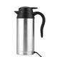 Car Electric Kettle, 12V/24V Portable Stainless Steel Car Travel Electric Kettle Cigarette Lighter Fast Boiling Water Heating Pot Heated Water Cup for Hot Water, Coffee, Tea (750ml 24V)