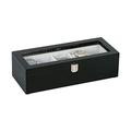 Mele & Co. Tate Glass Top Wooden Watch Box in Java Finish