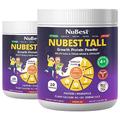 NuBest Tall Growth Protein Powder - Vanilla Plant Based Protein - Vegan Protein Powder for Kids & Teens Height Growth & Develop - Pack 2