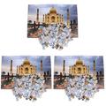 Alasum 3 Sets Scenery Cardboard Puzzles Intelligence Puzzle Game Landscape Puzzle Adult Brain Puzzle Jigsaw Buildings Puzzles Adults Mahal Puzzle Picture Puzzles Painting Child Cartoon