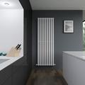 630mm(w) x 1800mm(h) "Brecon" Designer White Vertical Radiator - 3780 BTU's Oval Tube Central Heating Radiator