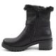 Heavenly Feet Women’s Bethany Black Faux fur & Faux Leather Vegan Ankle Boots (UK Footwear Size System, Adult, Women, Numeric, Medium, 3)