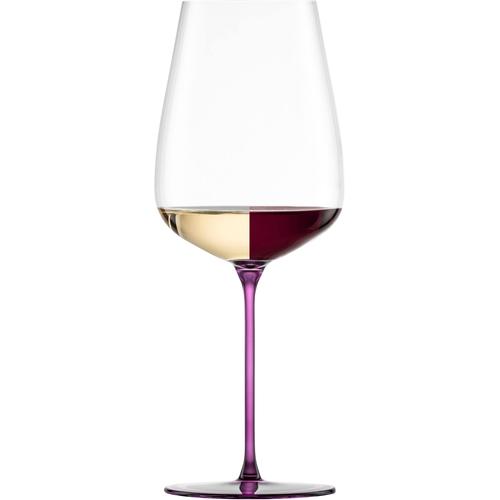 „Weinglas EISCH „“INSPIRE SENSISPLUS, Made in Germany““ Trinkgefäße Gr. Ø 10,0 cm x 25,3 cm, 740 ml, 2 tlg., lila (mauve) Weingläser und Dekanter Veredelung der farbigen Stiele in Handarbeit, 2-teilig“