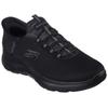 Slip-On Sneaker SKECHERS "SUMMITS-HIGH RANGE", Herren, Gr. 45, schwarz, Textil, casual, Schuhe, Slipper, Freizeitschuh, Halbschuh in veganer Verarbeitung