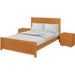 Camden Isle Furniture Winston Platform 3 Piece Bedroom Set w/ Paneled Headboard & Footboard Upholstered, in Brown/Green | Wayfair 317733