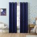 Eclipse Polyester Room Darkening Curtain Pair Plastic in Green/Blue/Navy | 95 H x 34 W in | Wayfair 28428203916