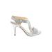 Kelly & Katie Heels: Silver Shoes - Women's Size 7 - Open Toe