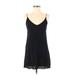 Wilfred Free Casual Dress - Shift Plunge Sleeveless: Black Print Dresses - Women's Size 2X-Small