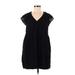 Old Navy Casual Dress - Shift V-Neck Short sleeves: Black Print Dresses - Women's Size Medium