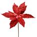 The Holiday Aisle® 13" X 22" Red Poinsettia Sequin Artificial Christmas Spray. Includes 6 Sprays Per Pack. Plastic | 13 H x 13.8 W x 22 D in | Wayfair