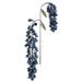 The Holiday Aisle® 20" Pearl Glitter Hanging Foxglove Artificial Christmas Spray. Includes 3 Sprays Per Pack. Plastic in Blue | Wayfair