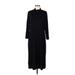 Rachel Zoe Casual Dress - Sheath Mock 3/4 sleeves: Black Print Dresses - Women's Size Medium