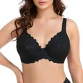 Soutien-gorge minimiseur grande taille pour femme couverture complète dentelle non rembourrée