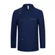 Men chef jacket with apron Long Sleeve Chef uniform Restaurant Cook Coat Chef T-shirt Work Uniform