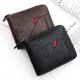 Men's Wallet Made of Leather Wax Oil Skin Purse for Men Coin Purse Short Male Card Holder Wallets