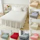 Solid Color Bed Skirt Lace Ruffled Bed Skirt 1pcs Cover Bedroom Beds Cover Bed Skirt Non-slip