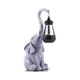 15 in Solar Elephant Yard Statue White Elephant Garden Decor for Outdoor Spaces for Mom's Birthday