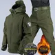 Men's Winter Waterproof Military Suit Hiking Tracksuit Set Softshell Jackets Camping Coat Tactical