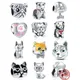 New 925 Sterling Silver Cute Pet Dog Husky Shiba inu dog Paw baby DIY Bead Fit Original Pandora