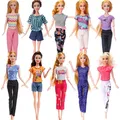 1 pz Yoga abbigliamento sportivo vestito per 1/6 Bjd Barbie bambola camicia vestiti moda Plaid