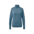 Feinstrick-Rollkragenpullover, rauchblau