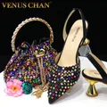 Venus Chan 2023 New INS scarpe da sposa con punta a punta con tacco alto Set di scarpe e borse