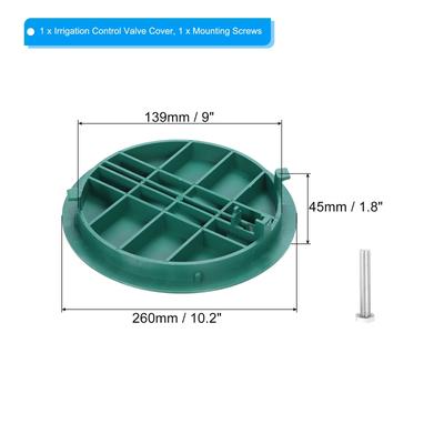 10 Inch Sprinkler Valve Box Cover, Irrigation Valve Box Cover Lid, Green