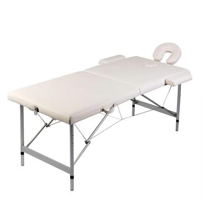 vidaXL Foldable Massage Table 2 Zones with Aluminum Frame