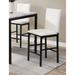 Counter Height Chairs 4pc Set Black Metal Frame Casual Dining Room Furniture