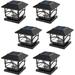 Solar Post Lights Outdoor Bright LED Post Cap Lights Waterproof Solar Powered Deck Fence Cap Lights for 3.5x3.5 4x4 5x5 Posts in Patio Porch or Garden Decoration -6 Pack