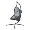 Furniture of America Sway UV-Resistant Foldable Patio Swing Chair with Stand Dark Gray