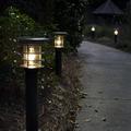 Gama Sonic Solar Pathway Light Stainless Steel Bollard LED Lamp Waterproof Outdoor Landscape Lights (GS-214)