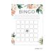 Peach Coral Floral Garden Party Bridal Shower Bingo Game Cards 20-Pack