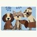 Pawsome Pals Novelty Indoor & Outdoor Rectangular Area Rug - Multi Color - 20 x 30 in.