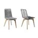 18 in. Island Outdoor Patio Rope Dining Chair Gray & Teak - Set of 2